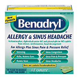 Benadryl&nbsp;&nbsp;allergy & sinus headache relief Full-Size Picture
